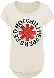Red Hot Chili Peppers Distressed Logo Frauen T-Shirt beige L 100% Baumwolle Band-Merch, Bands