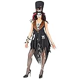 Widmann - Kostüm Voodoo Priesterin, Kleid, Hut, Hexendoktor, Mottoparty, Halloween, Karneval