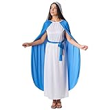 Morph Jungfrau-Maria-Kostüm für Erwachsene, Krippenkostüm, Weihnachtskostüm, S