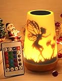 Mostof Fee Nachtlicht für Kinder, LED Nachtlicht mit Fernbedienung Dimmbar Touch Control, Fee Figuren mit Flügeln, RGB Farben (Elfen) (Fee-16 Farbe)