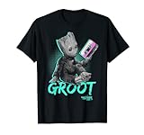 Marvel Guardians Vol. 2 Baby Groot Neon Kassette Grafik T-Shirt