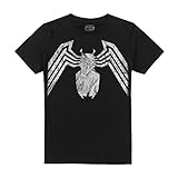 Marvel Herren Venom-Emblem T-Shirt, Schwarz (Schwarz Schwarz), XL