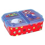 Super Mario : Sandwich-Box für Kinder mit 3 Fächern - Snack-Box - dekorierte Lunch-Box