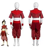 CGBF-Anime The Last Airbender Ty Lee Cosplay Kostüm für Karneval Halloween Spiel Party Kostüm Uniform Set,Rot,XXL