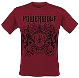 Powerwolf Crest Red Männer T-Shirt rot M 100% Baumwolle Band-Merch, Bands