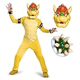 Disguise Offizielles Nintendo Bowser Kostüm Kinder Super Mario Und Luigi Kostüm Kinder Jungen Faschingskostüme Kinder Karneval Geburstag Costume