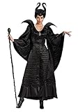 shoperama Damen-Kostüm Maleficent schwarz Böse Fee Stiefmutter Königin, Größe:M