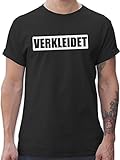 T-Shirt Herren - Karneval & Fasching - Verkleidet - Faschingskostüm Lustig Ironie - XXL - Schwarz - kostüm männer XXL - L190