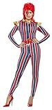 Smiffys Damen Weltraum Superstar Kostüm, Jumpsuit und Gürtel, Größe: 40-42, 43859
