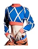 Anime JoJo 5 JoJo's Bizarre Adventure Golden Wind Guido Mista Cosplay Kostüm Top Sweater - Blau - XL:60/70kg