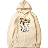 xhomeshop Anime The Rising of The Shield Hero Hoodie Naofumi Iwatani Sweatshirt mit Kapuze Raphtalia Hoodie Shield Hero Friends Cosplay Sweatshirts