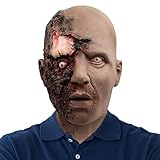 Jasufud Faule Zombie-Maske | Walking Dead Latex-Vollkopfmaske,Latex-Vollkopfmaske für Halloween-Kostüm-Dekorationsrequisiten für Erwachsene