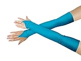 lucky baby store Mädchen 'Boys' Erwachsene Halloween Make-Up Fingerlose Über Elbow Cosplay Kostüm Handschuhe (blue)