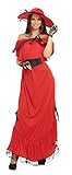 Bristol Novelty Scarlet Set | für Damen | Rot AC320 Scarlett O'Hara Kostüm, UK 10-14