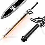 Sword Art Online – Kiritos Elucidator-Schwert mit Scheide, 97 cm, handgeschmiedeter Hartstahl, SAO-Schwert für Sammler, als Geschenk, für Cosplays