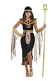 amscan 847814-55 - Ägyptische Königin Kostüm mit Kopfbedeckung für Erwachsene Größe 36-38-10-1 PC, nicht feste Farbe