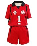 Fortunezone Anime Haikyuu Nekoma High School Uniform Volleyball Team Kuroo Tetsurou/ Kozume Kenma Horn Cosplay Kostüm Sportswear