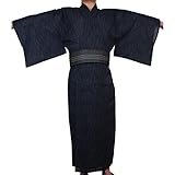 Jinbei Männer japanische Yukata japanische Kimono Home Robe Pyjamas Morgenmantel # 09 [Größe L]