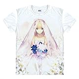 QYIFIRST Manga Japanisches Anime FGO Night Grand Zero Saber Altera Cosplay T-Shirt Kostüm /Stile 11/ Weiß XL (EU L) Chest 110cm
