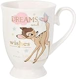 Disney Magical Moments Glas Tasse mit Bambi-Motiv und Aufschrift Dreams and Wishes