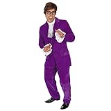 Fun Shack Herren Austin Powers Stil Gigolo Kostüm, mehrfarbig (lila), Gr. XL