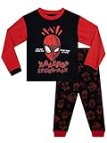 Marvel Jungen Schlafanzug Spider-Man Schwarz 128