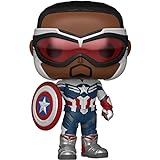 POP Marvel: Falcon and The Winter Soldier - Sam Wilson as Captain America Funko Pop Vinyl Figure (Bundled with Compatible Pop Box Protector Case), Multicolor, 3.75 inches