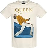 Queen Amplified Collection - Freddie Mercury Triangle Männer T-Shirt altweiß XXL