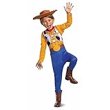 Disney Offizielles Classic Woody Kostüm Kinder Jungen Toy Story Kostüm Kinder Faschingskostüme Kinder XS