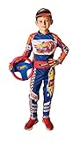 Ciao- Hot Wheels pilot suit Race Team costume disguise official boy (Size 5-7 years) with foam steering wheel