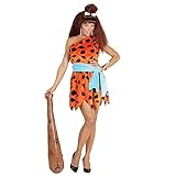 Widmann - Kostüm Steinzeitfrau, Kleid und Gürtel, Dschungelfrau, Neandertalerin, Wilma, Verkleidung, Karneval, Mottoparty