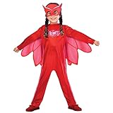 Amscan 9902948 - Kinderkostüm PJ Masks Eulette, Jumpsuit und Maske, Superhelden, Rot