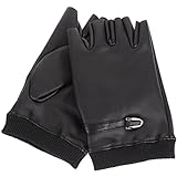 LIOOBO Pu-lederhandschuhe Radfahren halbfinger runde Taktische Handschuhe fahrhandschuhe für männer Frauen (schwarz)