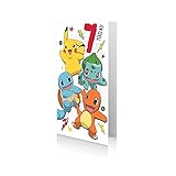 Danilo Promotions, Pokemon-Glückwunschkarte zum 7. Geburtstag, 9 x 5 Stück, PK028