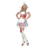 Widmann - Kostüm Holländerin, Kleid mit Unterrock, Schürze, Kopfbedeckung, Bäuerin, Fasching, Karneval, Mottoparty