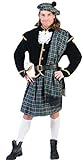 Herren Kostüm Schotte Clansman Schottland Fasching 5 Teile, Multicolor, XL