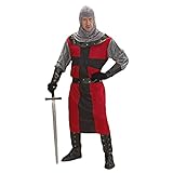 Widmann - Kostüm Ritter der dunklen Epoche, Kreuzritter, Crusader, Krieger, Mittelalter, Mottoparty, Karneval