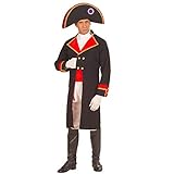 Widmann - Kostüm Napoleon, Jacke, Jabot, Hose, Gürtel, Stiefelüberzieher, Hut, Mottoparty, Karneval