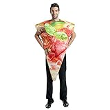 Snailify Pizza Kostüm für Damen Herren Halloween Kostüme Party Karneval Fasching Bekleidung Erwachsene Einheitsgröße Blatt