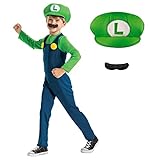 Disguise Offizielles Luigi Kostüm Kinder Super Mario Und Luigi Kostüm Kinder Faschingskostüme Kinder M