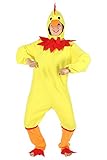 Foxxeo gelbes Hühner Kostüm für Damen - Größe S bis XXL - Huhnkostüm Hühnerkostüm Huhn Hahn Vogel Henne Herren gelb Größe L
