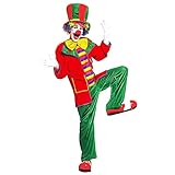 Widmann - Kostüm Clown, Harlikin, Zirkus, Komiker, Faschingskostüme, Karneval