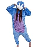 Joy Start Erwachsene Onesie Tier Pyjamas Unisex Karneval Halloween Cosplay Kostüm Nachtwäsche (Donkey, Large)