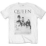 Queen Group Band Stairs Offizielles T-Shirt Weiß Gr. L, weiß