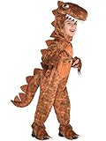 amscan 9904748 T-Rex Dinosaurier Kostüm für Kinder, Mehrfarbig, 4-6 Jahre