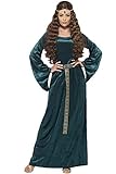 Smiffys 45497X1 - Damen Mittelalterliche Magd Kostüm, Kleid und Haarband, Größe: XL, grün