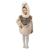WOOOOZY Kinder-Kostüm Lama Weste, Einheitsgröße