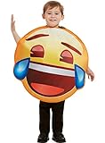 Funidelia | Emoji mit Freudentränen Kostüm 100% OFFIZIELLE für Jungen und Mädchen Größe 6-12 Jahre  Emoticon, Whatsapp, Lustige & Ausgefallene - Farben: Gelb, Zubehör für Kostüm