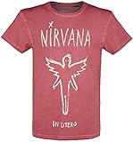 Nirvana In Utero Männer T-Shirt rot S 100% Baumwolle Band-Merch, Bands