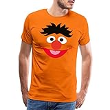 Spreadshirt Sesamstraße Ernie Kostüm Gesicht Männer Premium T-Shirt, XL